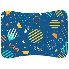 Flat-design-geometric-shapes-background Velour Seat Head Rest Cushion by Salman4z
