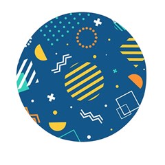 Flat-design-geometric-shapes-background Mini Round Pill Box (pack Of 3) by Salman4z