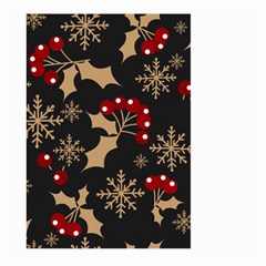 Christmas Pattern With Snowflakes Berries Large Garden Flag (two Sides) by pakminggu
