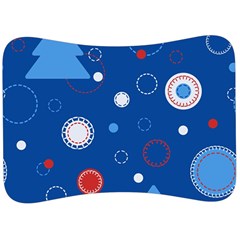 Christmas Pattern Tree Design Velour Seat Head Rest Cushion by pakminggu