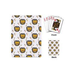 Lion Heads Pattern Design Doodle Playing Cards Single Design (mini) by pakminggu