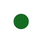 Green Christmas Tree Pattern Background 1  Mini Buttons Front