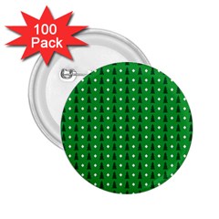 Green Christmas Tree Pattern Background 2 25  Buttons (100 Pack)  by pakminggu