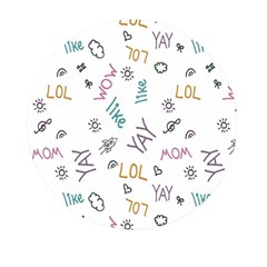 Doodle Pattern Mini Round Pill Box by pakminggu