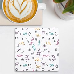 Doodle Pattern Uv Print Square Tile Coaster  by pakminggu