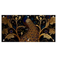 Peacock Plumage Bird  Pattern Graceful Banner And Sign 6  X 3  by pakminggu