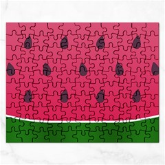 Watermelon Fruit Summer Red Fresh Food Healthy Rectangular Jigsaw Puzzl by pakminggu