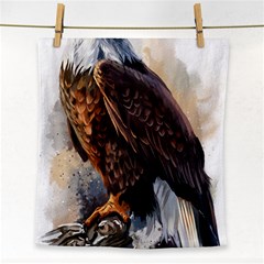 Eagle Art Eagle Watercolor Painting Bird Animal Face Towel by pakminggu