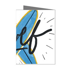 Wave Surfing Surfboard Surfing Mini Greeting Cards (pkg Of 8) by pakminggu