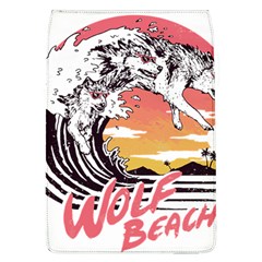 Gray Wolf Beach Waves A Wolf Animal Retro Removable Flap Cover (l) by pakminggu