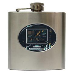 Remote Work Work From Home Online Work Hip Flask (6 Oz) by pakminggu