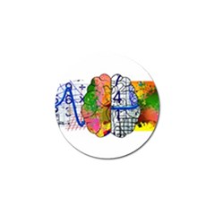 Brain Cerebrum Biology Abstract Golf Ball Marker by pakminggu