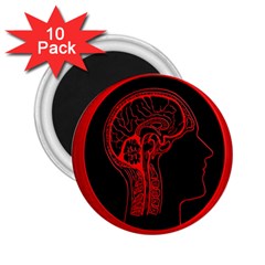 Artificial Intelligence Brain Think 2 25  Magnets (10 Pack)  by pakminggu