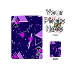 Purple Blue Geometric Pattern Playing Cards 54 Designs (Mini) Front - Club4