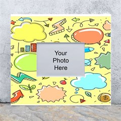 Cute Sketch Child Graphic Funny White Wall Photo Frame 5  X 7  by danenraven