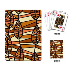 Autumn Leaf Mosaic Seamless Playing Cards Single Design (rectangle) by danenraven