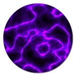 Purple Pattern Background Structure Magnet 5  (Round) Front