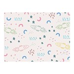 Spaceship Pattern Star Two Sides Premium Plush Fleece Blanket (Mini) 35 x27  Blanket Front