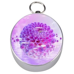 Dahlia Blossom Bloom Dahlias Fall Silver Compasses by danenraven