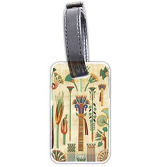 Egyptian Paper Papyrus Hieroglyphs Luggage Tag (two Sides) by Mog4mog4
