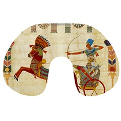 Egyptian Tutunkhamun Pharaoh Design Travel Neck Pillow by Mog4mog4