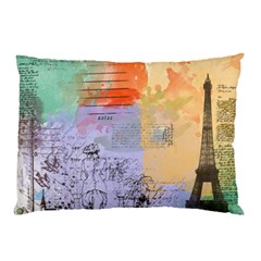 Scrapbook Paris Vintage France Pillow Case by Mog4mog4