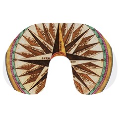 Vintage Sign Nautical Ship Compas Travel Neck Pillow by Mog4mog4