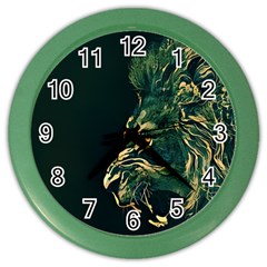 Angry Male Lion Color Wall Clock by Mog4mog4