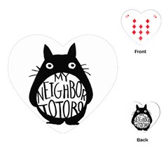 My Neighbor Totoro Black And White Playing Cards Single Design (heart) by Mog4mog4