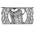 Bad Wolf Tardis Art Drawing Doctor Who Pencil Case Front