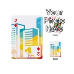 Silhouette Cityscape Building Icon Color City Playing Cards 54 Designs (Mini) Front - Diamond2