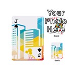 Silhouette Cityscape Building Icon Color City Playing Cards 54 Designs (Mini) Front - SpadeJ
