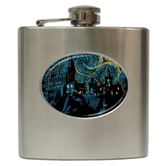 Hogwarts Castle Van Gogh Hip Flask (6 Oz) by Mog4mog4