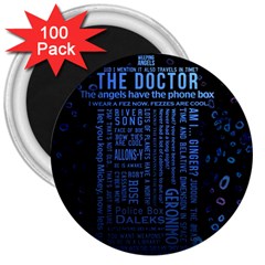 Doctor Who Tardis 3  Magnets (100 Pack) by Mog4mog4
