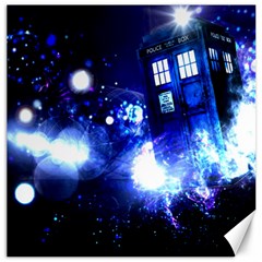 Tardis Background Space Canvas 12  X 12  by Mog4mog4