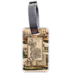 Antique Map Railway Lines Railway Train Char Luggage Tag (two Sides) by Mog4mog4