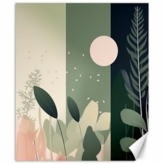 Spring Floral Plants Foliage Minimal Minimalist Canvas 8  X 10  by Mog4mog4