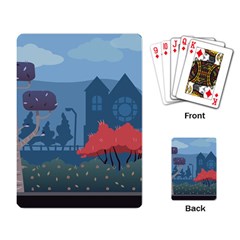 Town Vector Illustration Illustrator City Urban Playing Cards Single Design (rectangle) by Mog4mog4