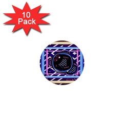 Abstract Sphere Room 3d Design Shape Circle 1  Mini Buttons (10 Pack)  by Mog4mog4