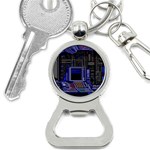 Blue Computer Monitor With Chair Game Digital Wallpaper, Digital Art Bottle Opener Key Chain Front