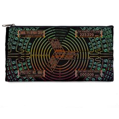 Black And Green Area Rug Neon Genesis Evangelion Computer Communication Pencil Case by Bakwanart