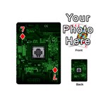 Technology Computer Chip Electronics Industry Circuit Board Playing Cards 54 Designs (Mini) Front - Diamond7