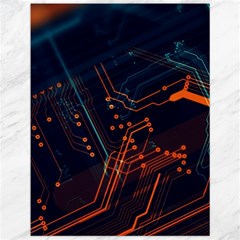 Abstract Colorful Circuit Canvas 12  X 16  by Bakwanart