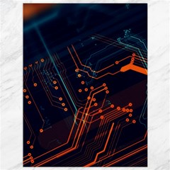 Abstract Colorful Circuit Canvas 36  X 48  by Bakwanart