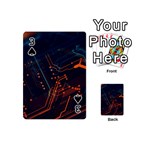 Abstract Colorful Circuit Playing Cards 54 Designs (Mini) Front - Spade3