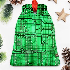 Green Circuit Board Computer Ornament (bell) by Bakwanart
