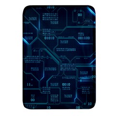 Technology Computer Circuit Boards Electricity Cpu Binary Rectangular Glass Fridge Magnet (4 Pack) by Bakwanart