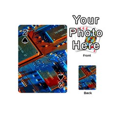 Gray Circuit Board Electronics Electronic Components Microprocessor Playing Cards 54 Designs (mini) by Bakwanart