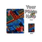 Gray Circuit Board Electronics Electronic Components Microprocessor Playing Cards 54 Designs (Mini) Front - Diamond2