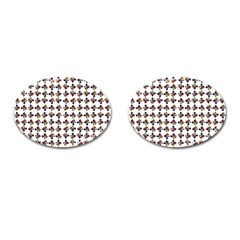 Mixed Abstract Colors Pattern Cufflinks (oval) by dflcprintsclothing